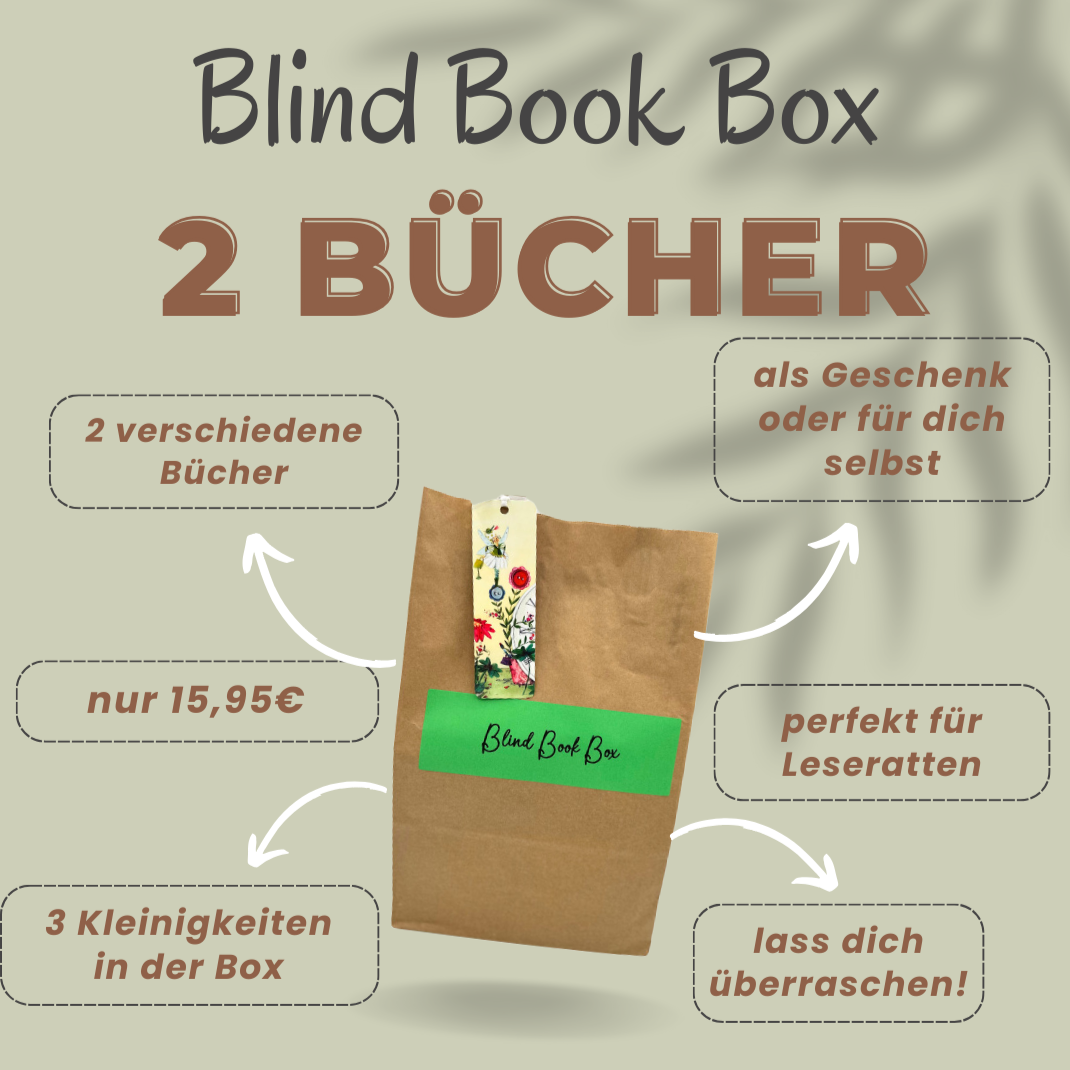 Blind Book Box von Schönekeiten. 2 Bücher als Überraschung mit 5 hochwertigen Kleinigkeiten. Die Bücher-Überraschung!